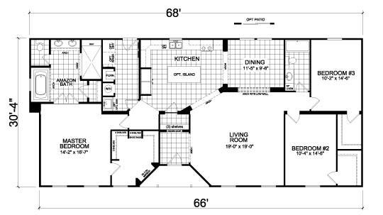 Archdale Floor Plan - Down East Homes NC